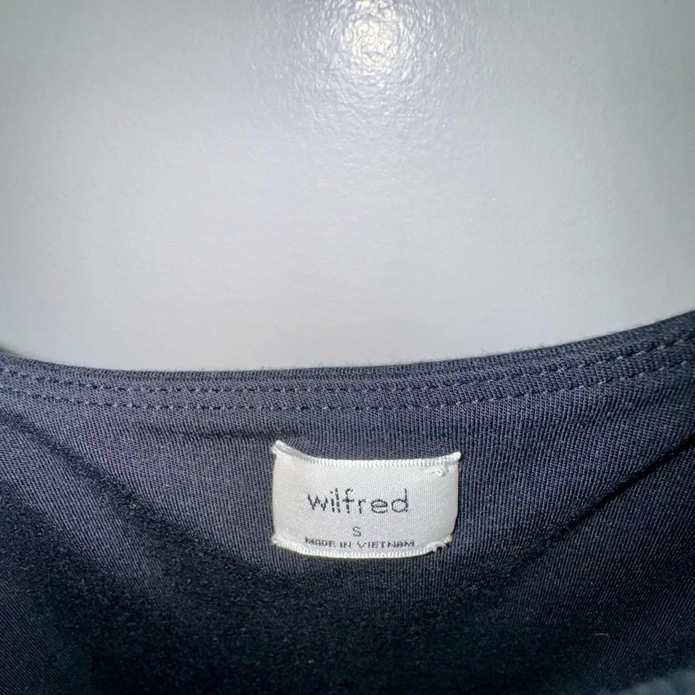 Aritzia Wilfred Saturn Midi Black Wrap Dress Size Small - Picture 7 of 7